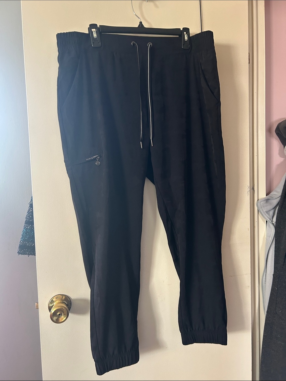 Healing hands  Black Drawstring Jogger Pants